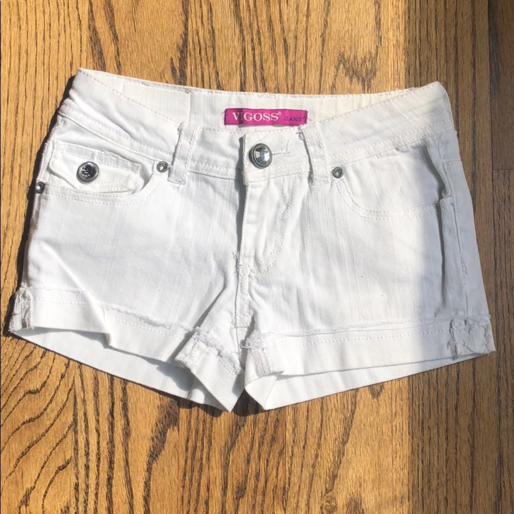 White Denim Shorts